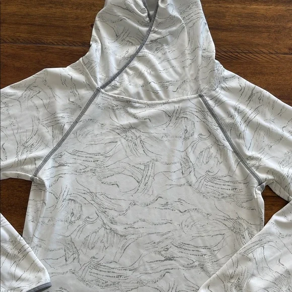 Patagonia Sunshade Pullover Hoody long sleeve size Small green white - Picture 2 of 14